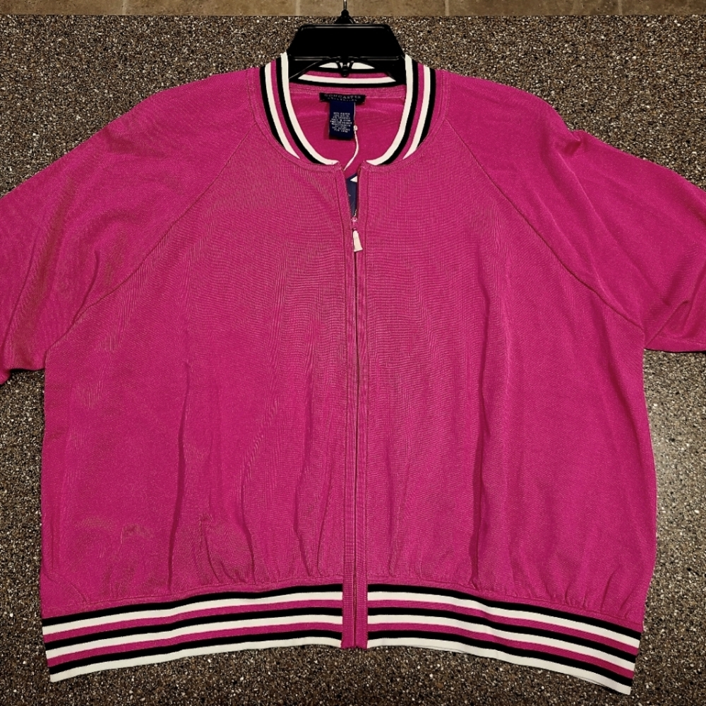 Doncaster Collection pink zip jacket